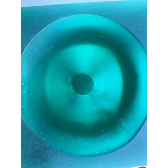 Martha Sturdy Resin Vase Rare Green Golden Bow - Picture 5 of 13